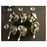 Vintage Green Glass Plant Mister Set of 6  - Retail: $35