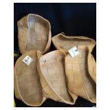 Designer Woven Leather Baskets Set - Retail: $25