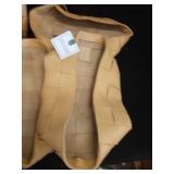 Designer Woven Leather Baskets Set - Retail: $25