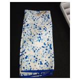 Kitchen Ice Cube Tray with Blue Floral Tea Towel Set - Retail: $6
