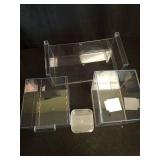 Clear Acrylic Display Cases Set of 5 - Retail: $16