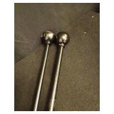 Black Ball- Ends curtain Rod - Retail: $25