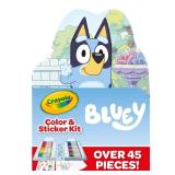 Crayola Bluey Art Kit for Kids (45pcs)  Coloring Book and Stickers  Travel Activity Set  Bluey Toys & Gifts for Kids - Retail: $29