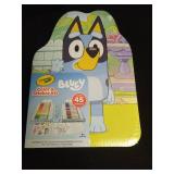 Crayola Bluey Art Kit for Kids (45pcs)  Coloring Book and Stickers  Travel Activity Set  Bluey Toys & Gifts for Kids - Retail: $29