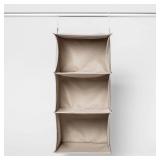 3 Shelf Hanging Closet Organizer Gray - Room Essentialsâ¢: Hanging Storage, Closet Organization, 18 lb Capacity - Retail: $10