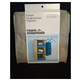 3 Shelf Hanging Closet Organizer Gray - Room Essentialsâ¢: Hanging Storage, Closet Organization, 18 lb Capacity - Retail: $10