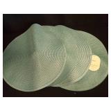 Polyround Charger Placemat Blue - Thresholdâ¢: Traditional Round Table Mat, 15\" Basket Weave, Spot Clean - Retail: $16