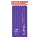 2 Sets of Annie International Soft Twist Hair Rollers - 10ct in each package -  Purple - Retail: $12