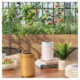 Mesh Solar and Rechargeable USB LED Outdoor Lantern White - Room Essentialsâ¢ - Retail: $15