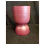 Ceramic Citronella Hourglass Cotton Wick Outdoor Candle Burgundy 10oz - Thresholdâ¢ - Retail: $15