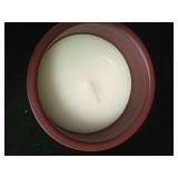 Ceramic Citronella Hourglass Cotton Wick Outdoor Candle Burgundy 10oz - Thresholdâ¢ - Retail: $15