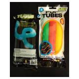LED Pop Tubes Fidget Toy Set 2 Sets of 3 each - Retail: $20