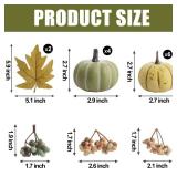 Artgar Fall Decor - 15 PCS Artificial Foam Pumpkins - Pumpkin Decor Set - Mini Pumpkins for Fall Harvest Holiday Thanksgiving Halloween Tabletop Mantel Home DIY Decoration - Retail: $1,626