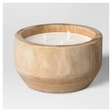 Ceramic Citronella Cotton Wick Outdoor Candle 3 Wick Beige 10oz - Thresholdâ¢ - Retail: $20