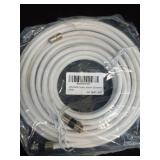G-PLUG 30FT RG6 Coaxial Cable Connectors Set- High-Speed Internet, Broadband and Digital TV Aerial, Satellite Sky Cable Extension - Weather-Sealed Double Rubber O-Ring and Compression Connectors White