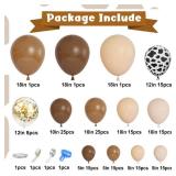 170Pcs CowBoy Balloons Garland Arch Kit, Cow Brown Neutral Blush Confetti Print Balloons for Western Cowboy Cowgirl Farm Animal Themed Baby Shower Bachelor Birthday Party Decorations Supplies - Retail