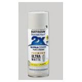 Rust-Oleum 12oz Painters Touch 2X Ultra Cover Spray Paint Matte Gray: Enamel Finish for Interior & Exterior Surfaces - Retail: $10