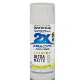Rust-Oleum 12oz Painters Touch 2X Ultra Cover Spray Paint Matte Gray: Enamel Finish for Interior & Exterior Surfaces - Retail: $10