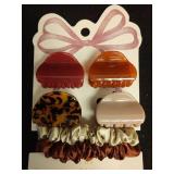 Hair Ties and Claw Hair Clip Set 6pc - A New Dayâ¢ Neutral - Retail: $10