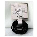 Scunci Elevated Basics Hosiery Elastics Super Comfy 6 Count. X 3 Sets = 18 Bands - Retail: $15