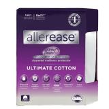 Allerease Twin Ultimate Cotton Waterproof Allergen and Bedbug Barrier Zippered Mattress Protector: Hypoallergenic Encasement - Retail: $36