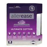 Allerease Twin Ultimate Cotton Waterproof Allergen and Bedbug Barrier Zippered Mattress Protector: Hypoallergenic Encasement - Retail: $36