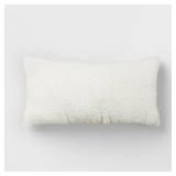 12\"x24\" Outdoor Decorative Pillow Cover Boucle Cream - Thresholdâ¢ - Retail: $10