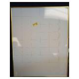 Gold-Framed Weekly Wall Calendar Board - Retail: $25