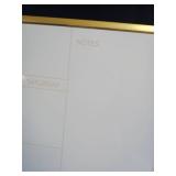 Gold-Framed Weekly Wall Calendar Board - Retail: $25