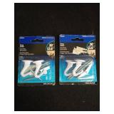 2 packages Hillman 122234 White Swag Hook  2 Count - Retail: $9