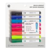 U Brands 8ct Medium Point Dry Erase Markers - Retail: $15