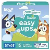 Pampers Easy Ups Bluey Training Underwear - Size 5T6T - 15ct - Retail: $15