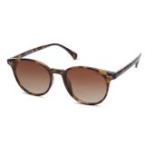 SOJOS Small Round Classic Polarized Sunglasses for Women Men Vintage Style UV400 Lens SJ2113, Tortoise/Gradient Brown - Retail: $13