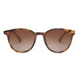 SOJOS Small Round Classic Polarized Sunglasses for Women Men Vintage Style UV400 Lens SJ2113, Tortoise/Gradient Brown - Retail: $13