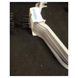 10pk Shirt Flocked Hangers Gray - Brightroomâ¢: Velvet Clothes Hangers, Adult Use, Plastic & Felt Material - Retail: $8