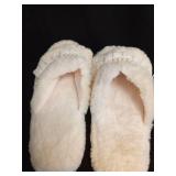 Luxury Pearl-Trimmed Plush Slippers - Retail: $25
