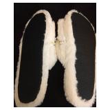 Luxury Pearl-Trimmed Plush Slippers - Retail: $25