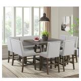 Modern Counter Height Dining Table with Storage Shelf - Retail: $299