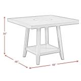 Modern Counter Height Dining Table with Storage Shelf - Retail: $299