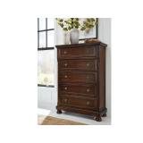 Traditional 5-Drawer Chest in Dark Brown - Retail: $599