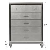 Modern Crocodile Textured 5-Drawer Chest - Retail: $599