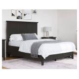Grace Panel Headboard in Raven, Queen and a basic coordinating footboard  - Retail: $900