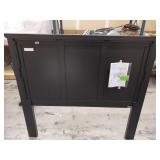 Grace Panel Headboard in Raven, Queen and a basic coordinating footboard  - Retail: $900