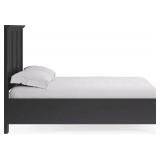 Grace Panel Headboard in Raven, Queen and a basic coordinating footboard  - Retail: $900