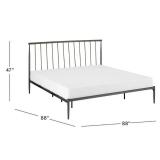 Kent Metal King Bed with Poly Deck - Retail: $1,000
