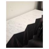 Modern Geometric Console Table with Marble Top - Retail: $1,200