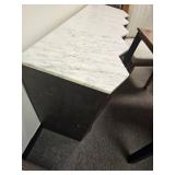 Modern Geometric Console Table with Marble Top - Retail: $1,200