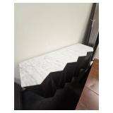 Modern Geometric Console Table with Marble Top - Retail: $1,200