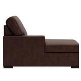 Modern Brown Leather Sectional Chaise - Retail: $599