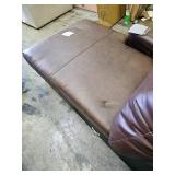 Modern Brown Leather Sectional Chaise - Retail: $599